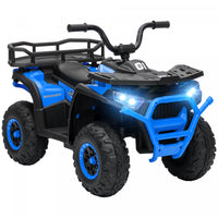 Qaba Kids Atv, 4 Wheeler, 12v Battery Powered Ride-On Electric Vehicle With 4 Spring Suspension Whee