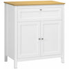 HOMCOM Storage Cabinet Sideboard Buffet Cabinet with Double Doors White