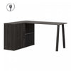 Zolten L-Shaped Desk with Power Bar - Grey Oak