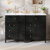 Aura 48 Inch Double Sink Vanity Combo with Drawers and Cabinet, Black | Aura Ensemble Meuble-Lavabo Double 48 po avec Tiroirs et Armoire, Noir