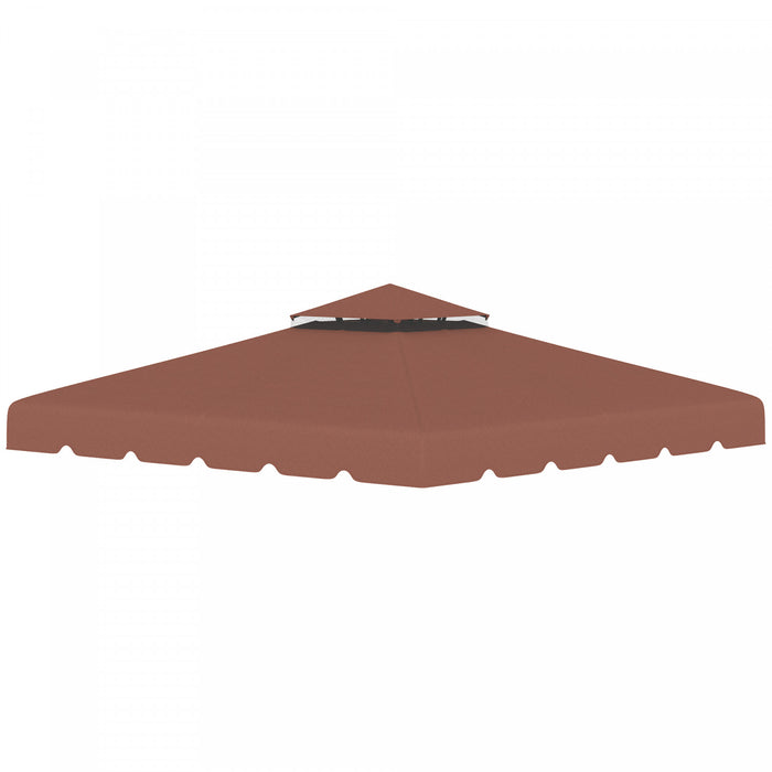 Outsunny 9.8' X 9.8' Gazebo Replacement Canopy, Gazebo Top Cover With Double Vented Roof For Garden Patio Outdoor (top Only), Coffee
