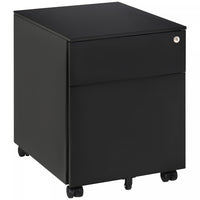 Vinsetto 2 Drawers File Cabinet On Wheels Lockable For Home Office