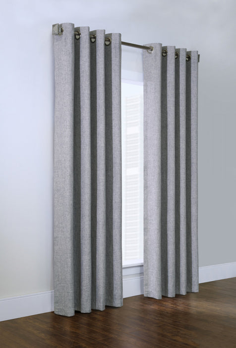 Habitat Linum Light Grey Light Filtering Grommet Curtain Panel - 50 x 84