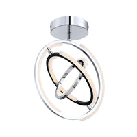 Trilogy Collection Integrated LED Semi-Flush Mount - Polished Nickel