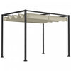 Outsunny 10' X 7' Patio Pergola With Retractable Canopy, Cream White