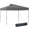 Outsunny 10' X 10' Pop Up Canopy Tent With Airy Top Vent And Bag, Grey