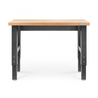 Gladiator 4' Adjustable Height Hardwood Workbench - Hammered Granite|Établi de 4 pi à hauteur réglable en bois franc de Gladiator - granite martelé