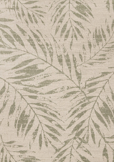 Jackson Taupe White Elegant Border Outdoor Rug, 6'7" x 9'6" Outdoor Area Rug | Tapis d'exterieur Jackson Taupe Blanc a bordure elegante, 6'7" x 9'6"