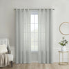 Habitat Boucle Light Grey Sheer Grommet Curtain Panel - 52 x 108
