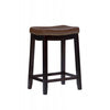 Claridge Faux Leather Backless Counter-Height Stool - Cognac