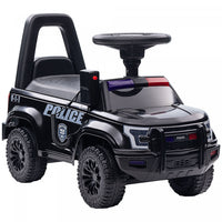 Aosom Kids Ride On Sliding Car With Hidden Under Seat Storage, Ride On Police Car For Toddler With M