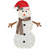 Outsunny Lighted Snowman, Outdoor Christmas Decoration with LED Lights
