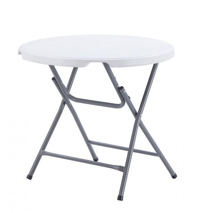 TygerClaw Versatile 32 Inch Circular Folding Utility Table Patio Occasional Table