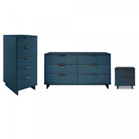 Granville Modern 3-Piece Dresser Set in Midnight Blue