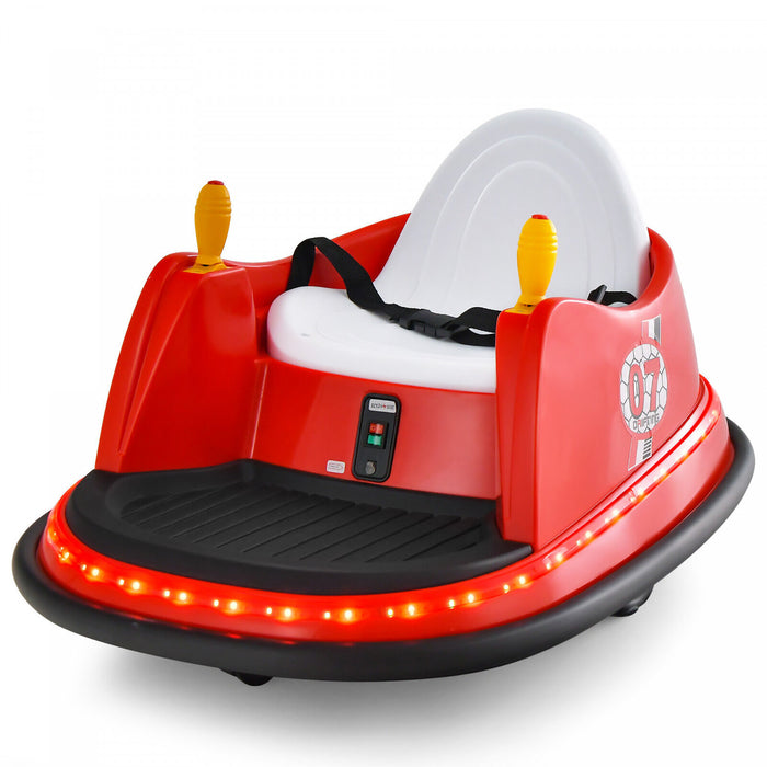 12v Vehicle 360¡a Spin Race Toy Kids Ride On Bumper Car W/ Remote Control Red