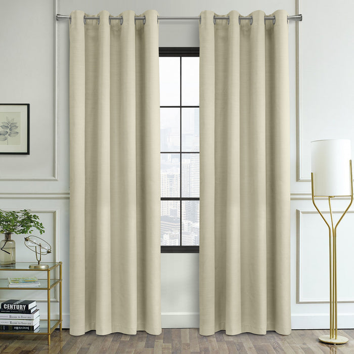 Ava Cream Grommet Curtain Panel - 52\" X 84\"