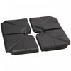 Outsunny 4 Piece Umbrella Base Stand w/ U Locking, Black