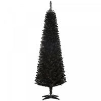 Homcom 6ft Pencil Slim Artificial Christmas Tree With 390 Realistic Branches