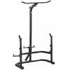 Soozier Multi-Function Home Gym Machine with Bench Press Rack, Black