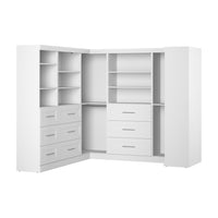 Bestar Pur 161 W Walk-In Closet Organizer System - White