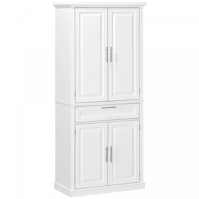HOMCOM 72\" Kitchen Pantry Storage Cabinet with Drawer, Adjustable Shelves
