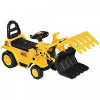 Aosom Toy Tractors For Kids Ride On Excavator With Grabber, Ride On Tractor Pretend Play, Constructi