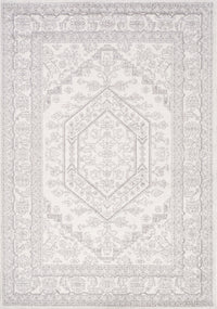 Fallon White Grey Elegant Faded Traditional Rug, 7'10