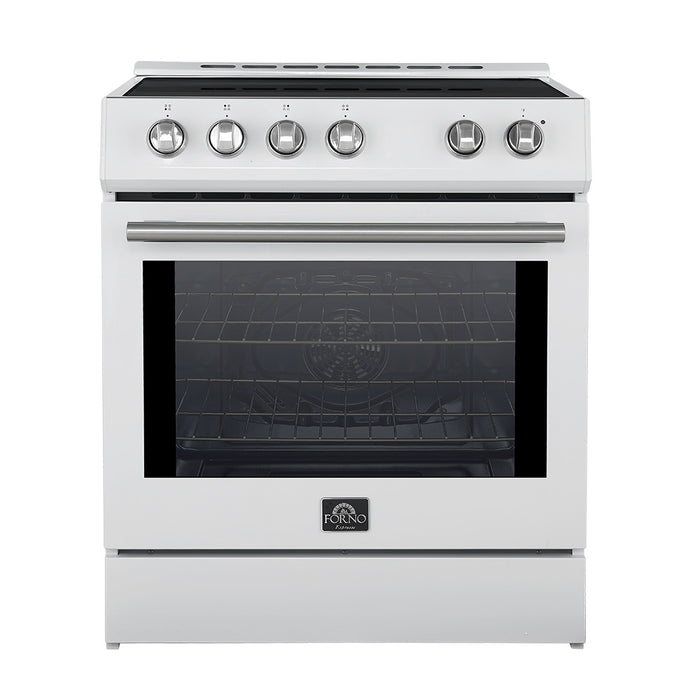 Forno Leonardo Espresso 30\" Slide-In Induction Range, White -FFSIN0982-30WHT