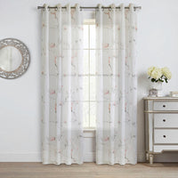 Habitat Symphony Coral Sheer Grommet Curtain Panel - 52 x 84