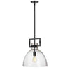Dainolite Liberty 1 Light Pendant Matte Black Finish Lamp