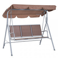 Outsunny 3-seater Patio Swing, Outdoor Swing Chair, A Frame Porch Swing With Canopy Garden Hammock G