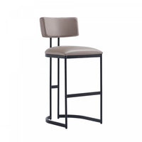 Juno Contemporary Modern Metal Barstool in Taupe 