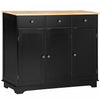 HOMCOM Coffee Bar Cabine, Kitchen Cabinet with Drawers, Black