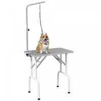 Pawhut 32in Foldable Dog Grooming Table For Small Dogs, Pet Grooming Table For Dogs Cats With Adjust