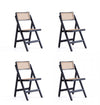 Pullman Industry Chic Wood Folding Chair in Black and Natural - Set of 4 Dining Chair