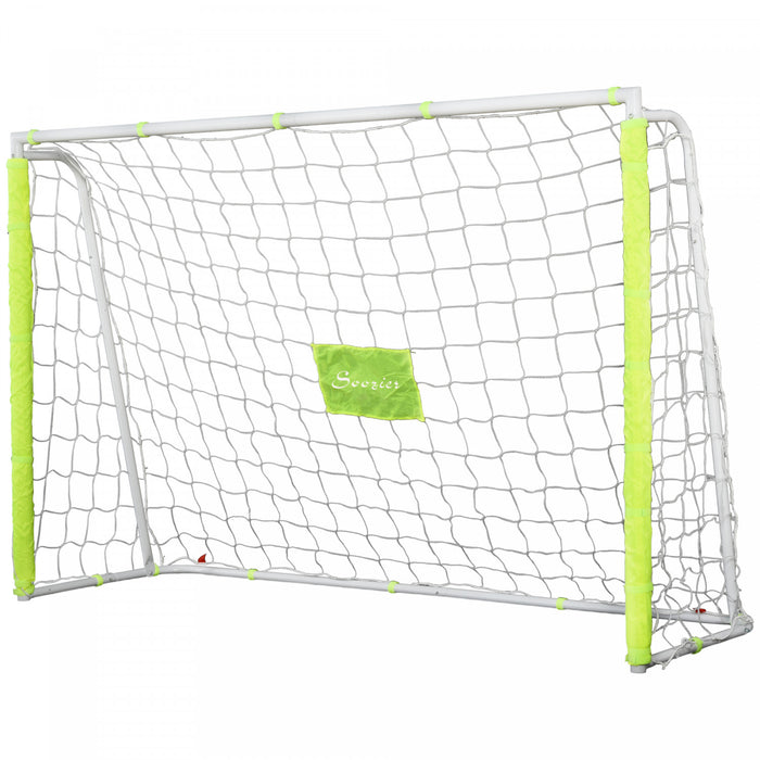 Soozier 6ft X 4ft Soccer Goal Net With Metal Frame, Easy Assembly, Yellow