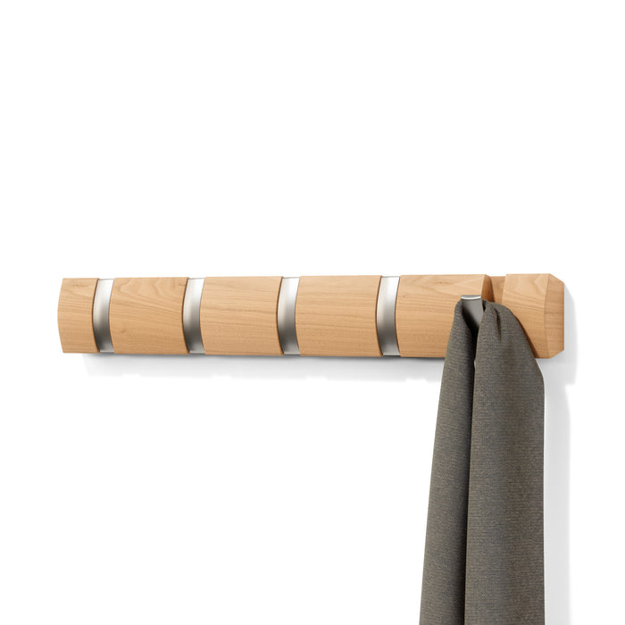 Umbra 5 Flip Wall-Mounted Hooks - Natural