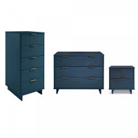 Granville Modern 3-Piece Dresser Set in Midnight Blue 