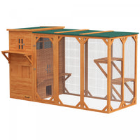 Pawhut Wooden Cat Catio, 76