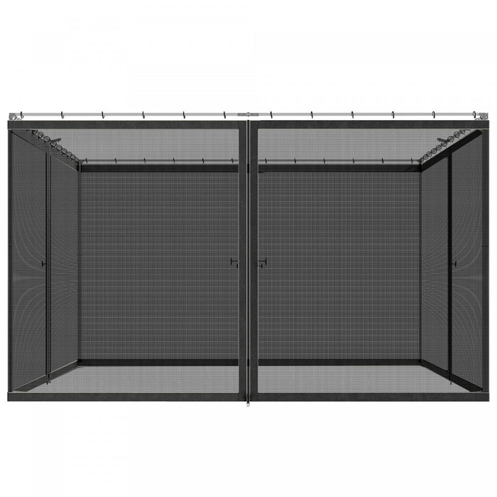 Outsunny 10' x 13' Gazebo Replacement Mosquito Netting Screen Walls, Black