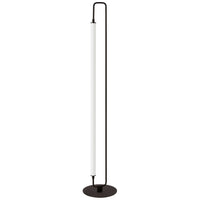 Dainolite Freya 1 Light LED Floor Lamp Matte Black White Acrylic