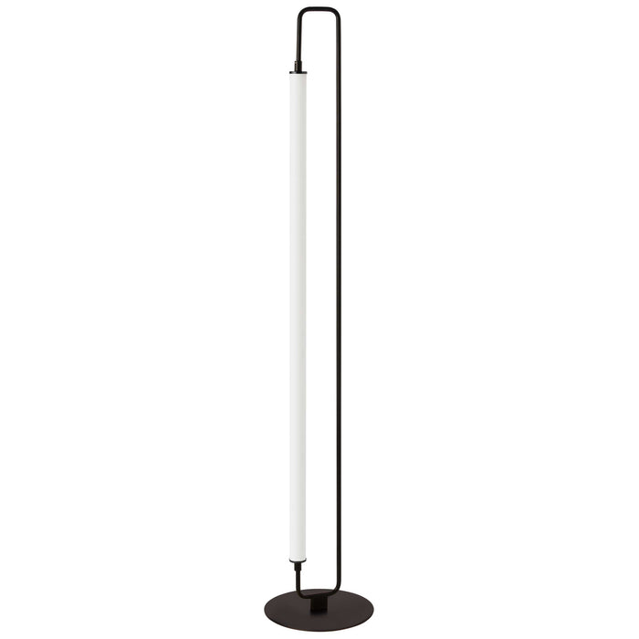Dainolite Freya 1 Light LED Floor Lamp Matte Black White Acrylic