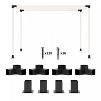 Outsunny 8PCS Pergola Kit Brackets for 4