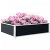 Outsunny 47\" X 35\" X 12\" Raised Garden Bed, Plastic Planter Box, Above Ground Garden Box For Flowers, Herb, Vegetables, Dark Grey