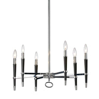 Dainolite Langford 6 Light Chandelier Polished Chrome Finish Lamp