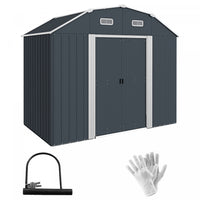 Outsunny 8' X 4' Metal Outdoor Storage Shed With Adjustable Shelves