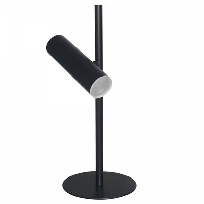 Dainolite Constance Table Lamp 6w Matte Black Finish Frosted Acrylic Diffuser|Lampe de table Constance de Dainolite en acrylique givré qui diffuse la lumière, avec fini noir mat et ampoule de 6 W