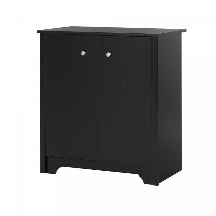 Vito Small 2-door Storage Cabinet - Pure Black 