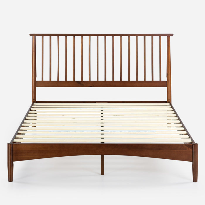 Linda Wood Platform Bed with Headboard - King Size