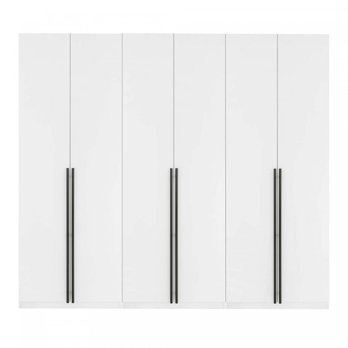 Lee Modern 32\" Wardrobe Closet in White - Set of 3 Armoire